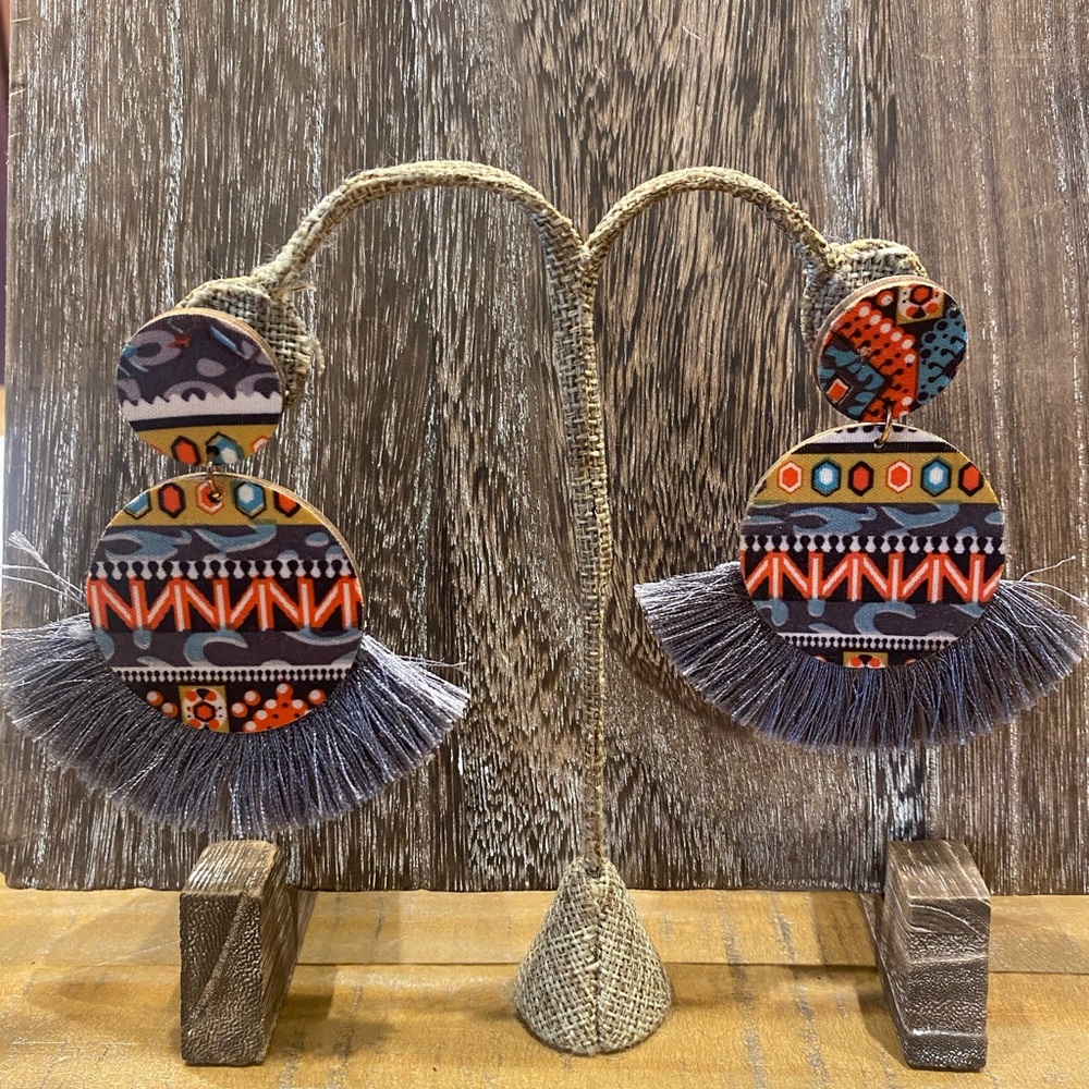 Colorful Geometric Statement Earrings